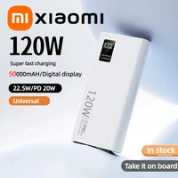 Xiaomi Mijia 120W Power Bank 50000mAh High Capacity Fast Charging Portable Battery Charger For iPhone Samsung Huawei Hot