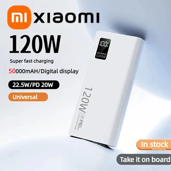 Xiaomi Mijia 120W Power Bank 50000mAh High Capacity Fast Charging Portable Battery Charger For iPhone Samsung Huawei Hot