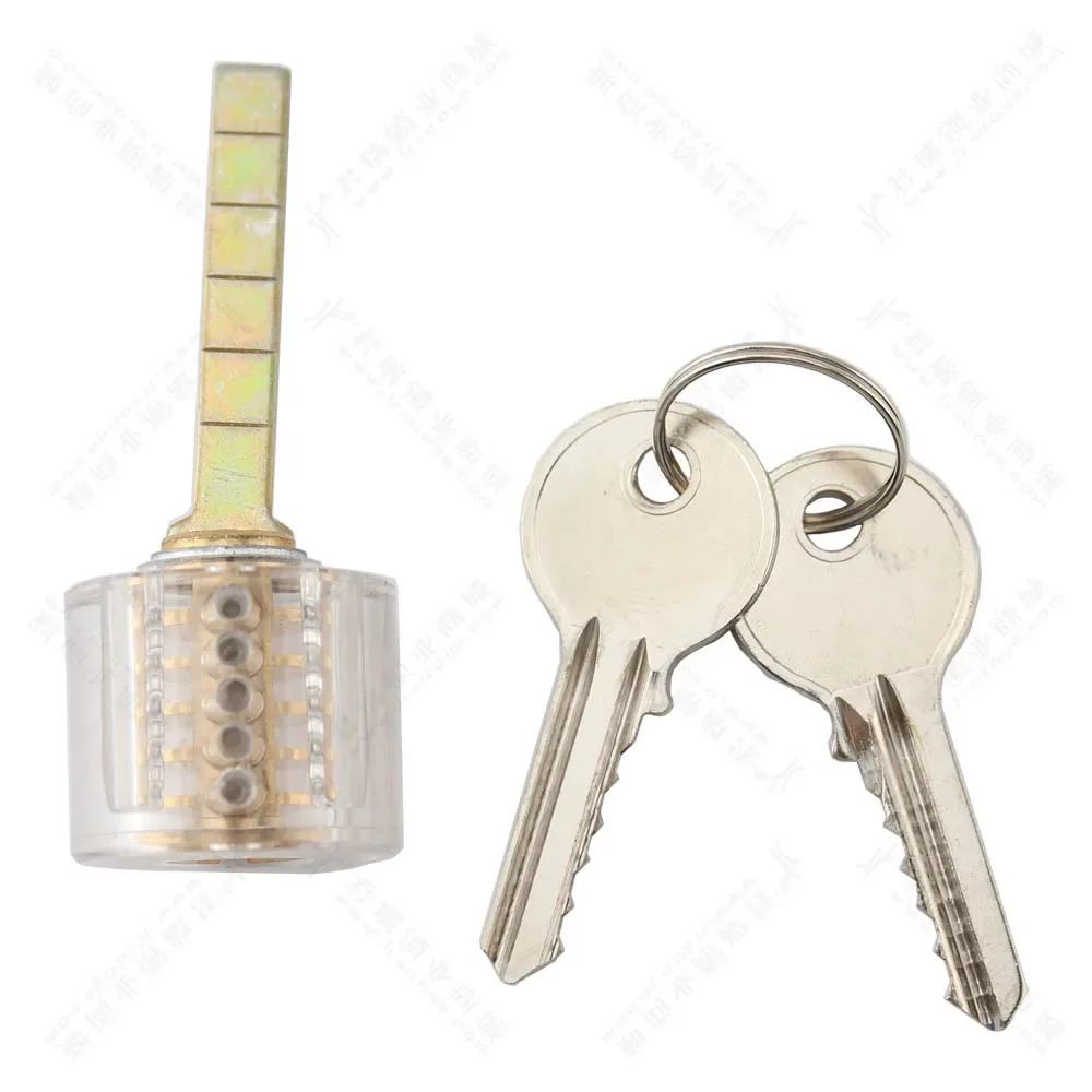 Lock Pick Set Locksmith Transparent Locks Pick Visible Cutaway Mini Practice View Padlock Hasps Training Skill Furniture Hardware