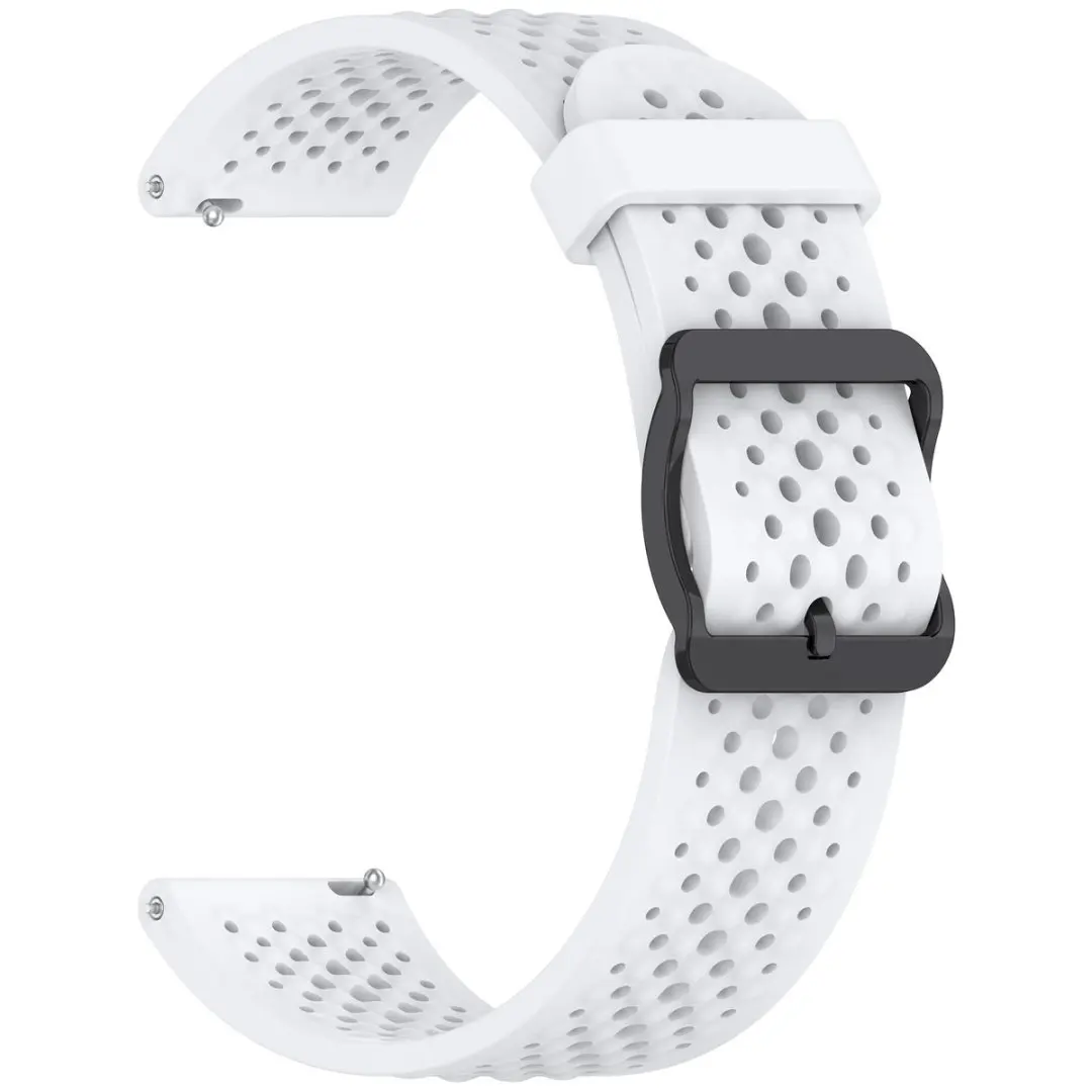 Silicone Breathable Smartwatch Strap, 20/22mm