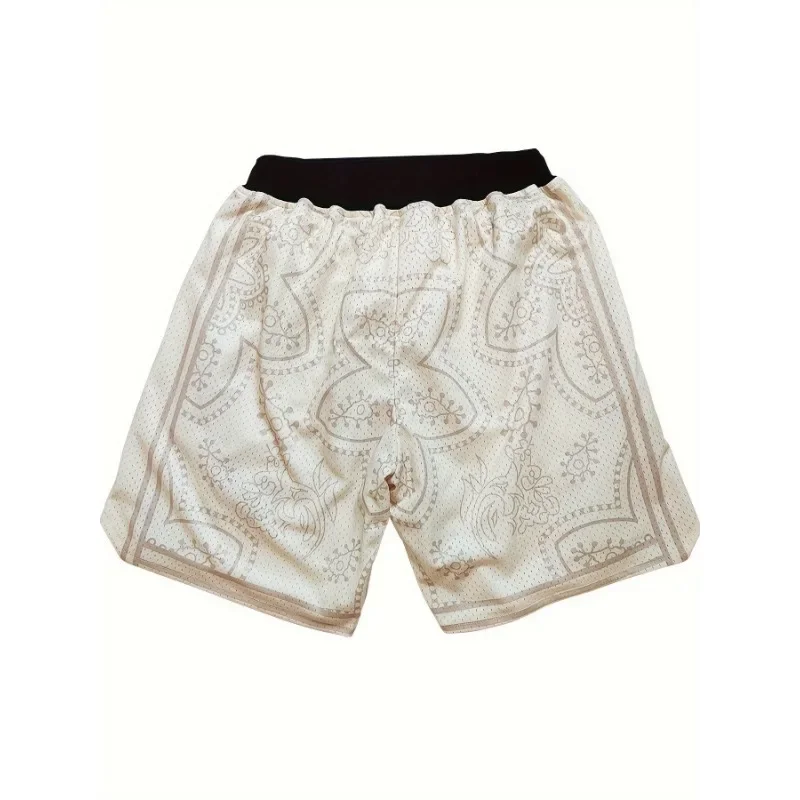 Men's Mamba #824 Premium Embroidery Basketball Shorts Breathable Mesh Drawstring Shorts Outdoor Sports and Fitness Casual Pants 3