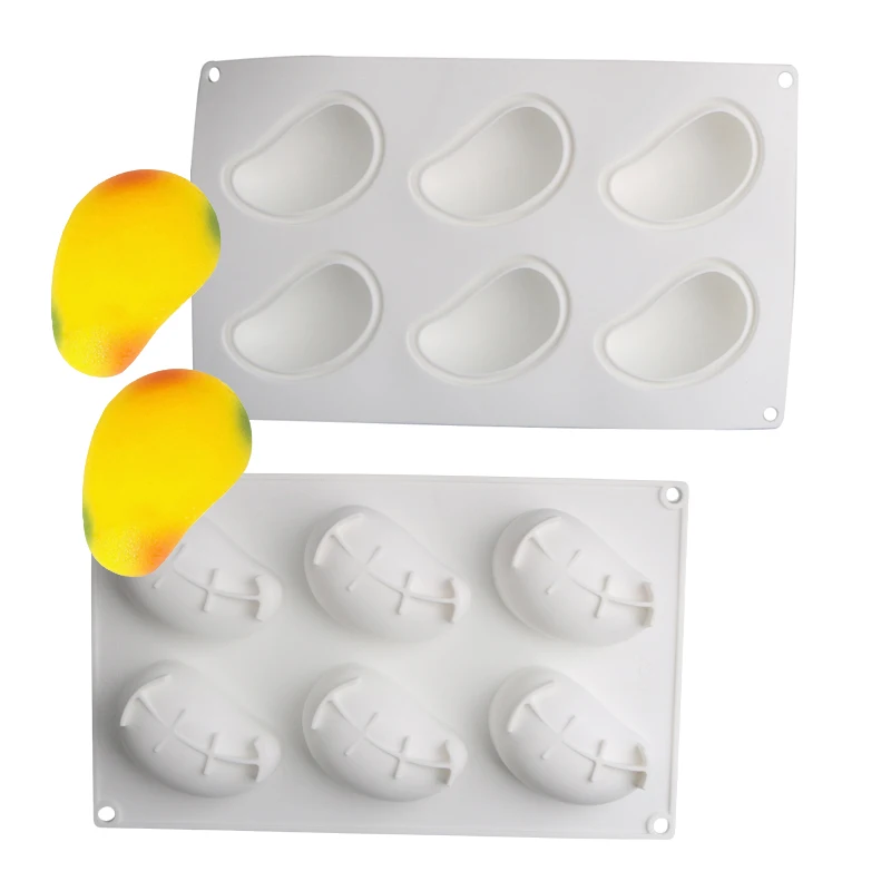 Description Picture 5 of itemMeibum Mangifera Design Silicone Cake Moulds Fruit Mousse 6 Cavity Mango Pastry Baking Tools Dessert Kitchen Bakeware