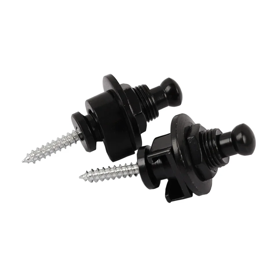 2-Piece Guitar Strap Lock Set with Button - Available in 3 Colors