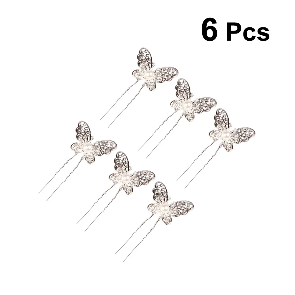 

6 PCS Vintage Bride Pearl Hair Accessories Bridal Headpieces for Wedding Hairpin