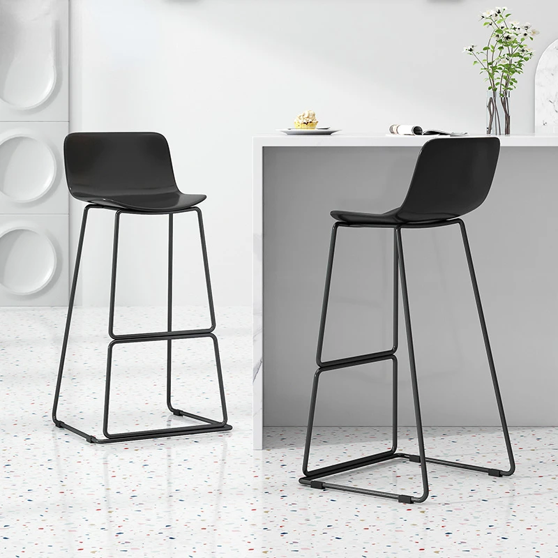 

Modern Bar Chair Dining Chairs Simple Kitchen Counter Stools Nordic Luxury Iron High Footstool Bar Stools Home Bar Furniture