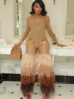 Wmstar Jumpsuits Women Wholesale Sexy Bodycon Stretch See Through Tight Smooth Charming One Piece Club Outfits Drop Shopping