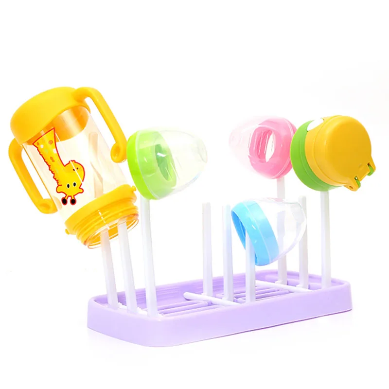 Bottle Drying Rack Baby Bottle Drying Rack Feeding Bottle Drying Rack Baby Bottle Holder Bottle Dry Rack Baby Bottle Drain Drying Racks Blue Pink Baby Cleaning Dryer Drainer Storage Drying Rack