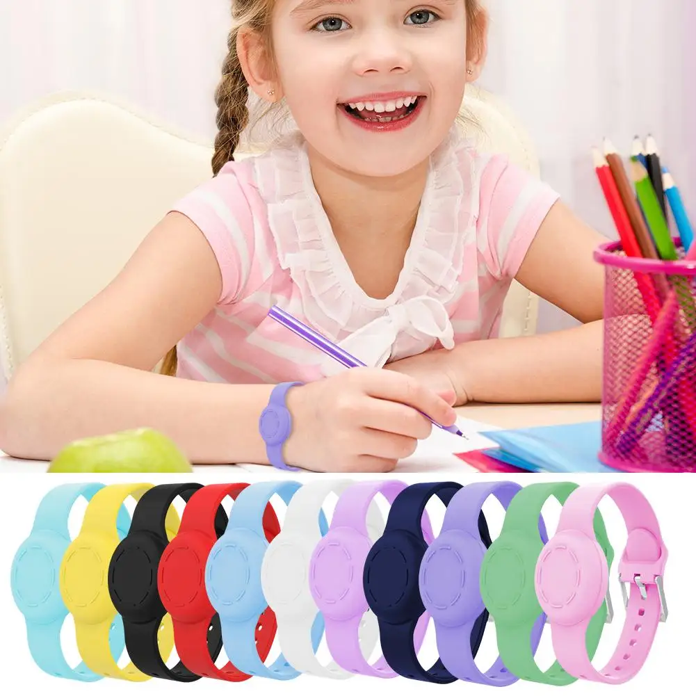 

Детский водонепроницаемый браслет для Airtag скрытый силиконовый регулируемый ремешок для часов с защитой от потери защитный чехол для Air Tag GPS Держатель N3X1