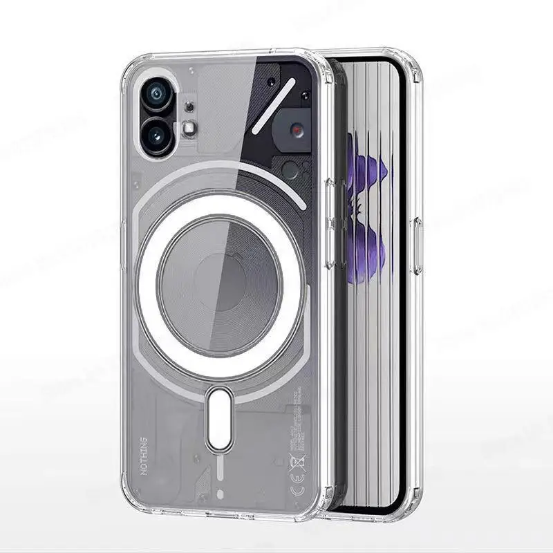 Transparent Magnetic Case with MagSafe for Wireless Charging - Clear Protective Cover