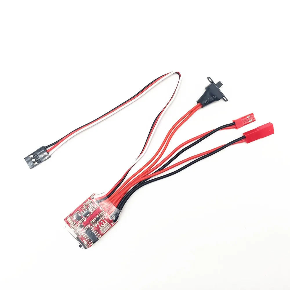 Installation du micro ESC brossé 20A dans un châssis de voiture RC, connexions aux moteur et batterie