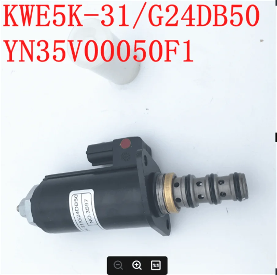 

Solenoid Valve Lock Up Solenoid YN35V00050F1/KWE5K-31/G24DB50 for Kobelco SK210LC-8 SK200-8 250/260/330/350-8