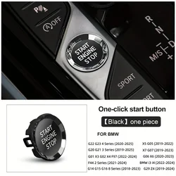 Premium Car Glass Start Button Cover (Black)
