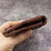 Vintage Real Leather Men's Short Wallet Slim Small Wallet Money Bag Credit Card Holder ID Card Case Mini Purse for Male 6