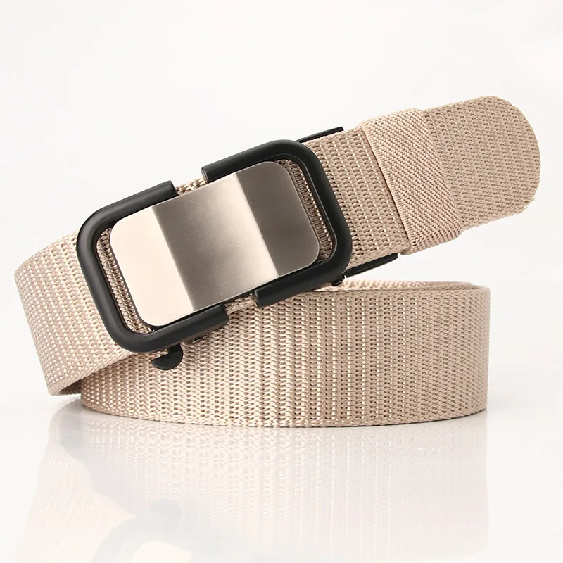 New Nylon Automatic Buckle Belt Men's Casual Canvas Belt Breathable Versatile Jeans Belt Designer High Quality Canvas Waist Band