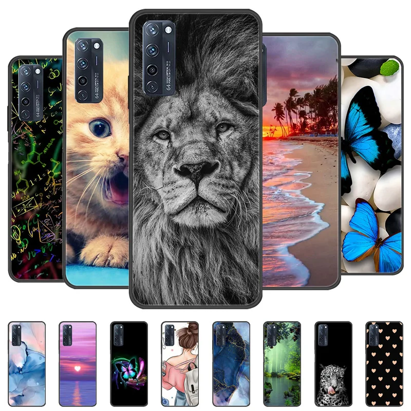 Enhanced Silicone Soft Marble Black Bumper Protective Case Cover