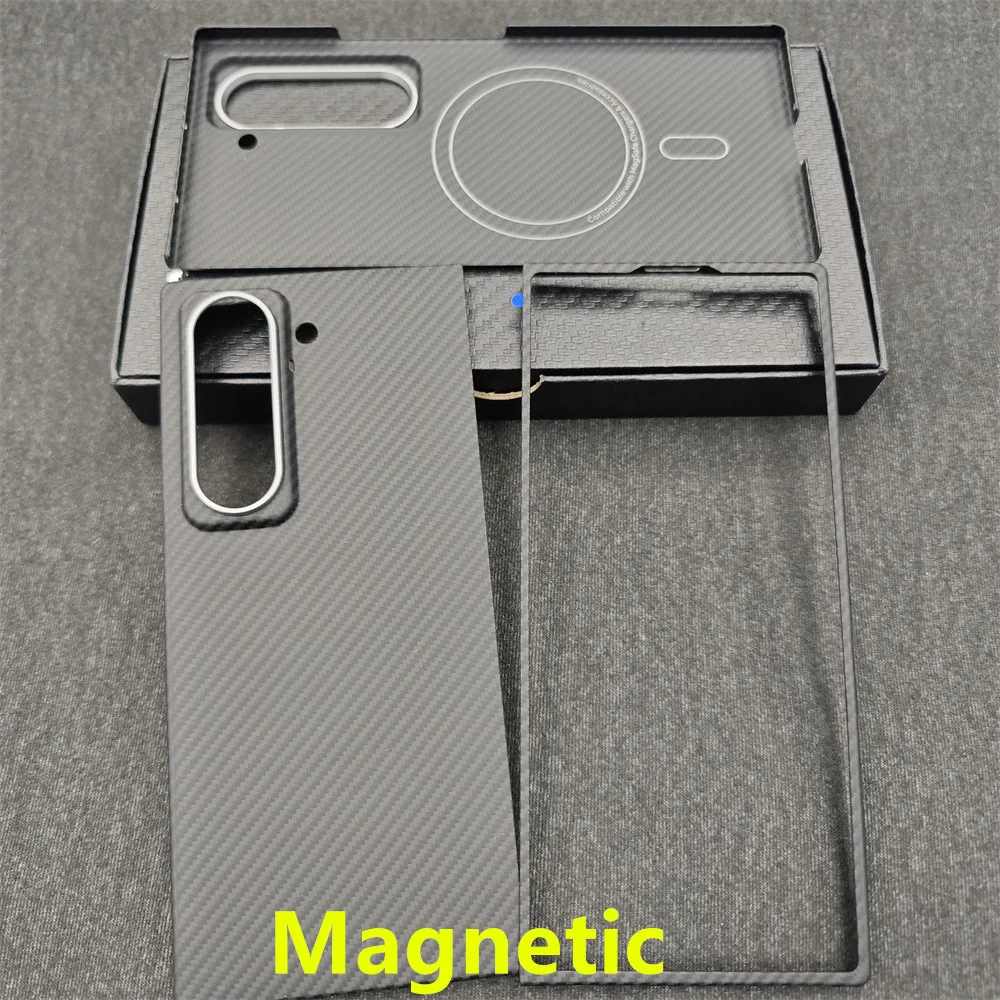 Carbon Fiber Magnetic Case with Aramid Fabric for Samsung Galaxy Z Fold