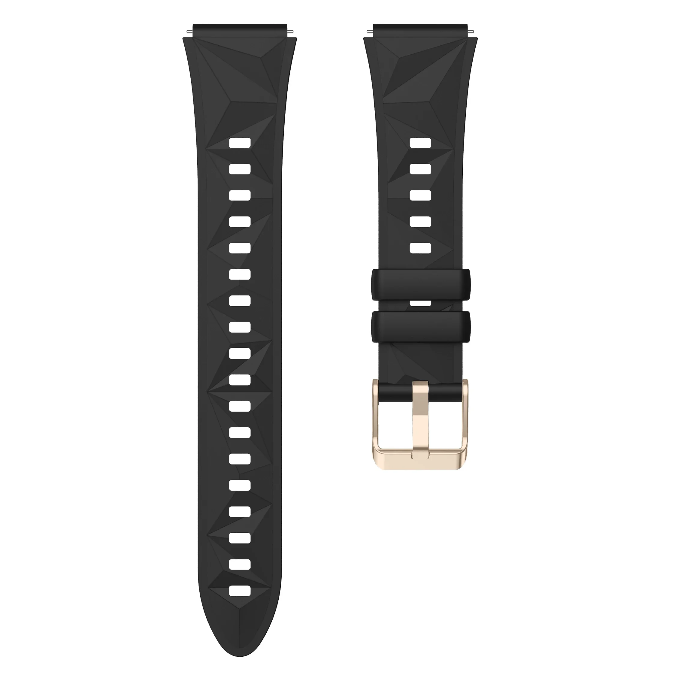 Elegant 18mm Rose Gold Buckle Watch Strap with Quick Release Mechanism