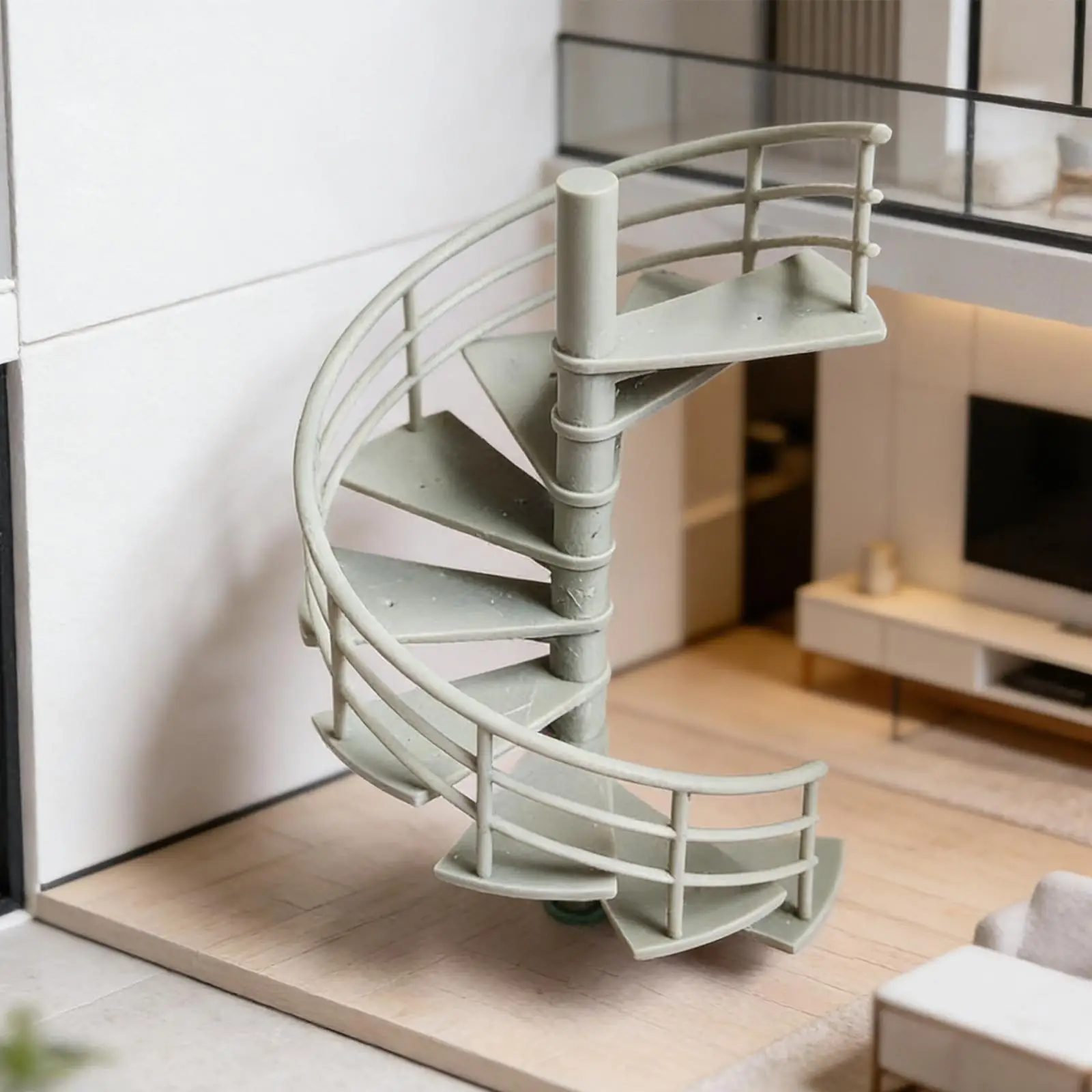 1/64 계단 모델 디스플레이 스탠드 다락방 사다리 미니어처 계단 (마이크로 풍경 홈 데코용)