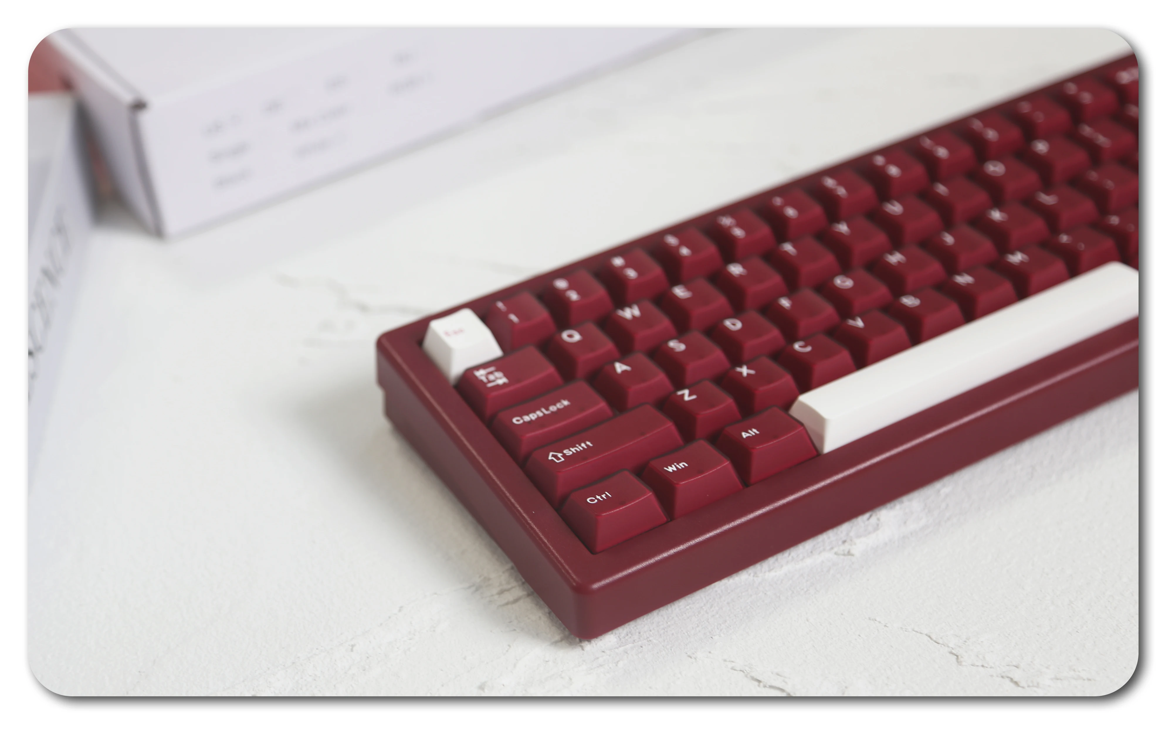 GMK67 65%  Deep red mechanical keyboard  kit bluetooth 2.4G wireless wired  Customized with RGB Backlit