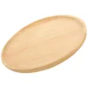 Round Wooden Tray Plate Large Charcuterie Board Serving Platter Cookie Pizza Rattan Chargers for Dinner Plates 6