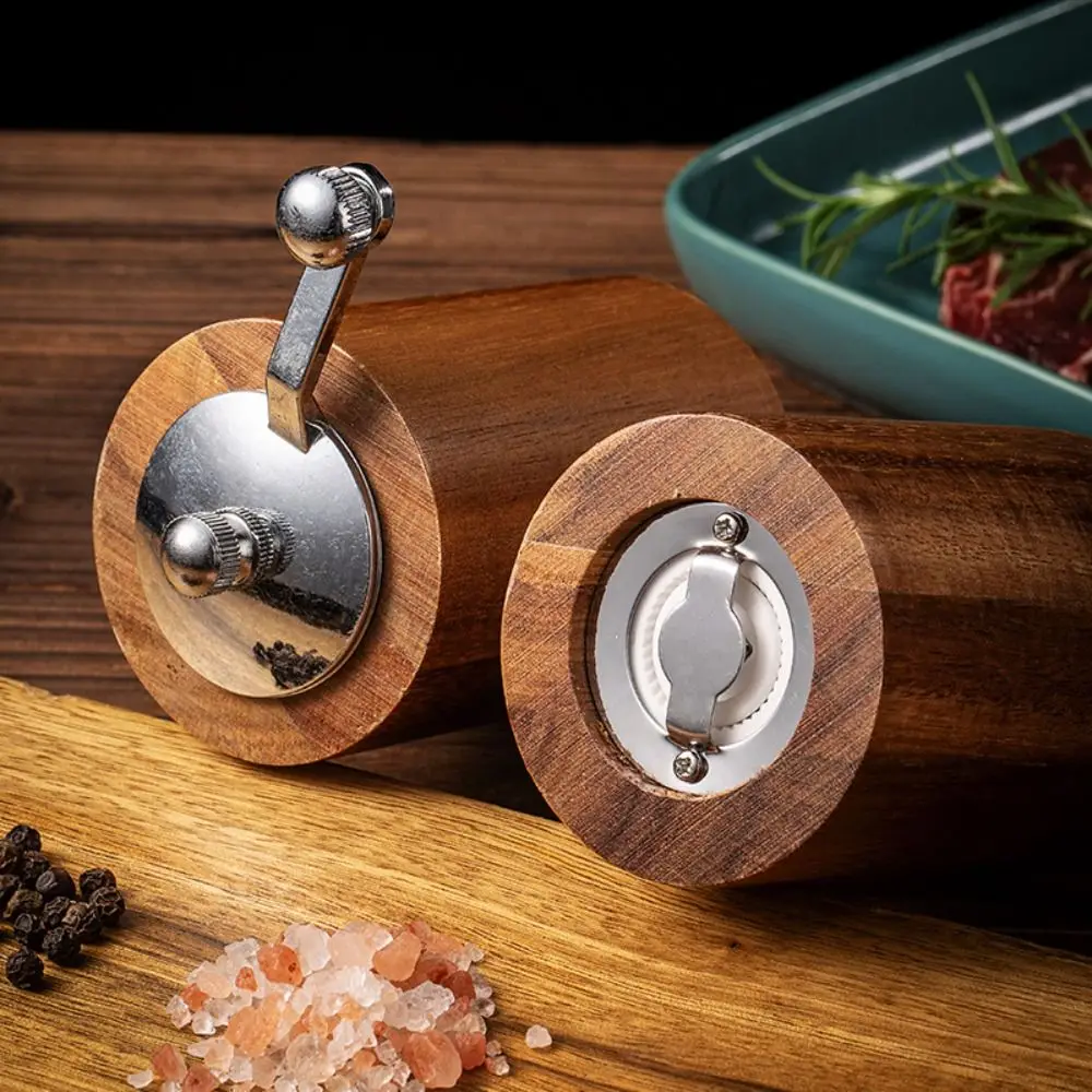 Salt And Pepper Grinder Nut Spice Grinder Pepper Grinder Herb Spice Grinder Manual Salt & Pepper Grinder Set Wooden Shaker Wooden Spice Mill