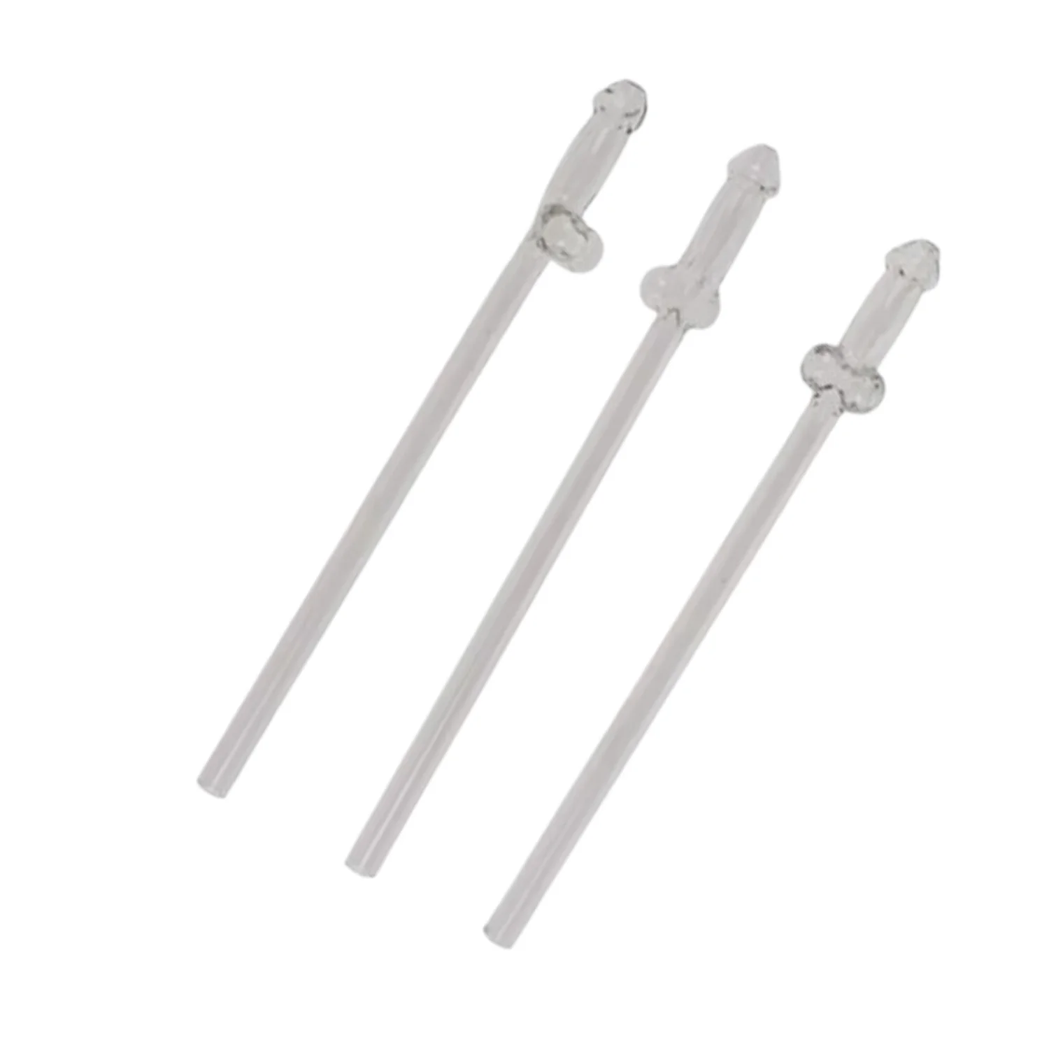 4Pcs Bachelorette Party Penis Glass Straws Reusable Novelty Nude Dick Drinks Straw For Hen Night Bar Wedding Team Bride Supplies