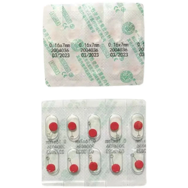 100pcs acupuncture needles disposable intradermal needle 0.12*5mm 0.14*7mm 0.16*5mm body massager