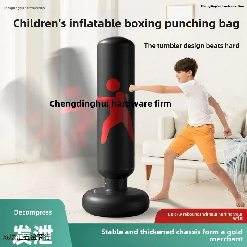 Inflatable Standing Boxing Bag Children's Fitness Tumbling Block Training Equipment Home Gym Sandbag Martial Arts Equipment