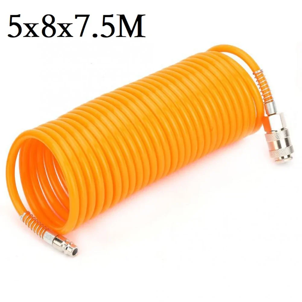 

1/4 Air Hose Extension Adapter Flexible Compressor Pneumatic Coil Easy Apply Quick Coupler Inflating Practical PE Pipe Connect