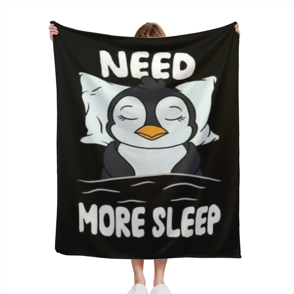 

Crazy-P-enguin-Cute-Cartoon Light Blanket Flannel Warm Soft Extra Soft Throw Office Nap Sleep