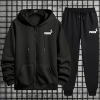 New in Women Tracksuit Trend Printing Hooded Sweatshirts Pants 2Pcs Set Casual Zipper Overcoat Suit Daily Clothing Autumn Winter - Image 2