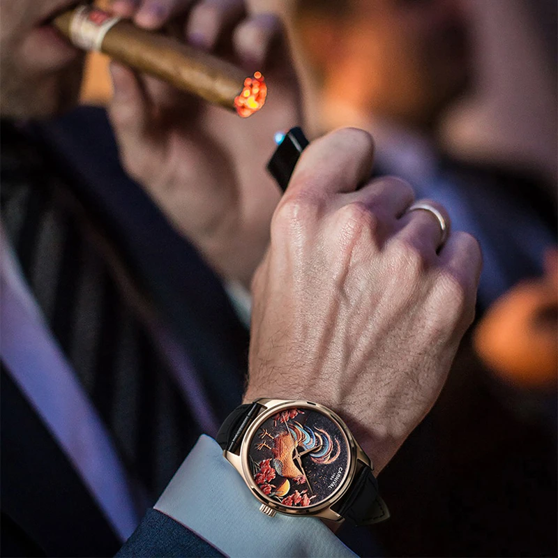 CARNIVAL Brand Mechanical Watch for Men Luxury Waterproof Fashion 3D Rooster MIYOTA Automatic Movement Watches Relogio Masculino