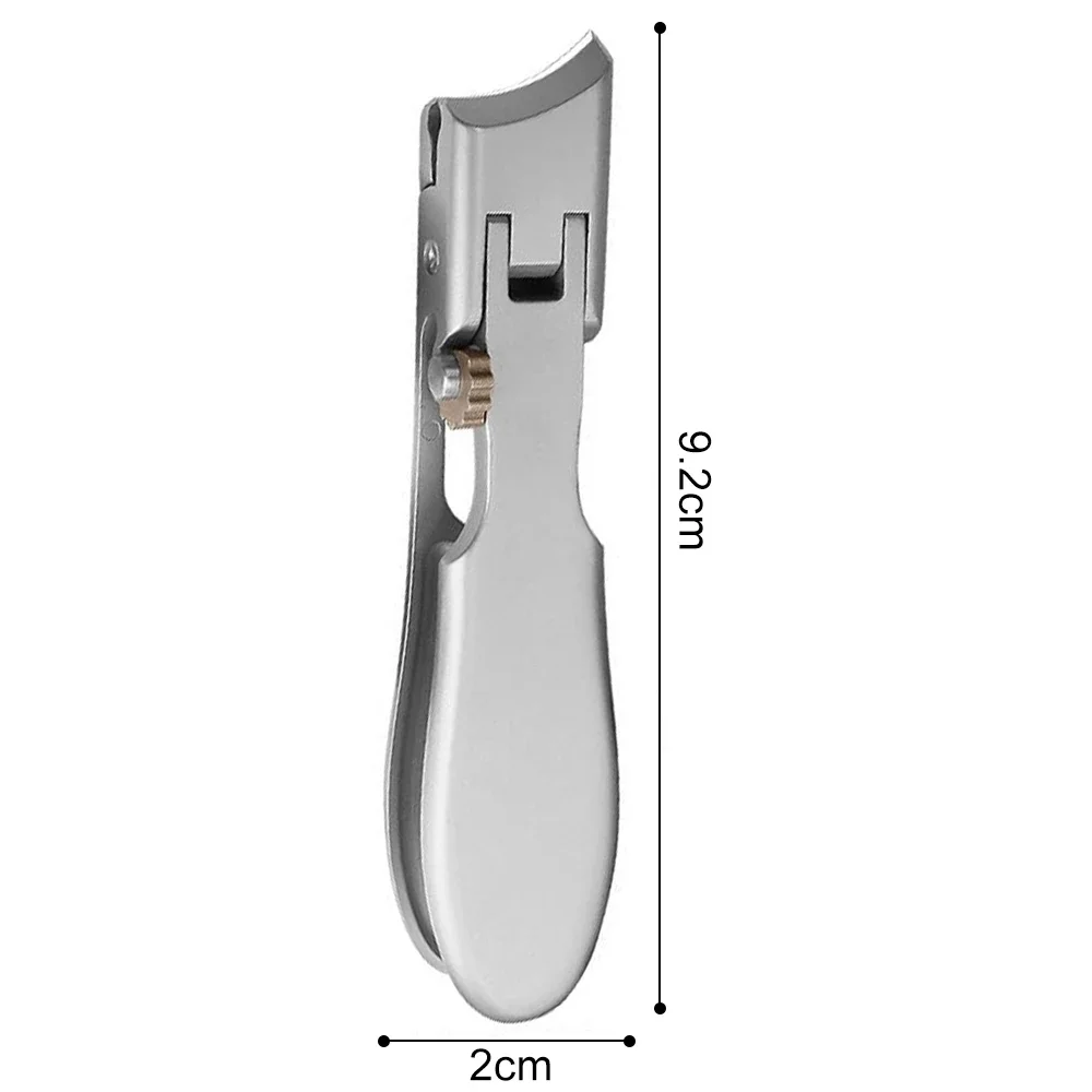 1Pc Stainless Steel Slanted Edge Nail Clipper Splash-Proof Large Opening Nail Clipper Portable Dead Skin Removal Cuticle Trimmer