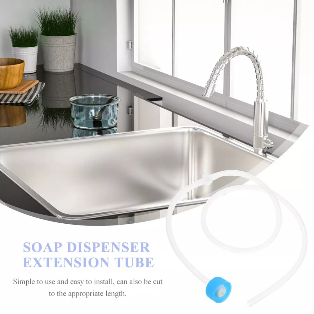 Silicone Soap Dispenser 1m Extension Hose Kit Bottle Cover For Kitchen Sink Extendable Hose Replacement Parts soap dispenser