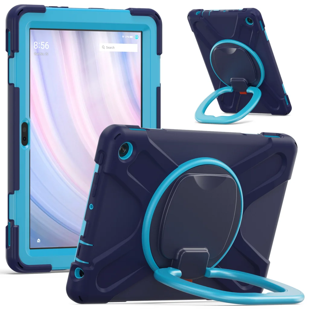 360° Rotating Multi-Layer Protective Case with Shoulder Strap and Handle Grip