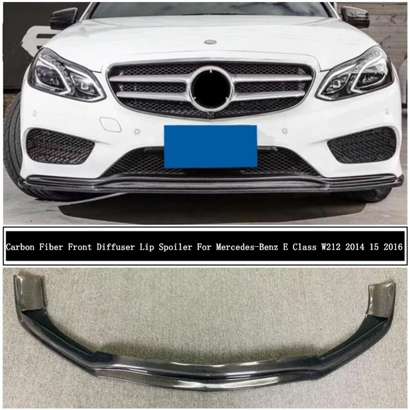 

Передний бампер из углеродного волокна для Mercedes-Benz E Class W212 2014 2015 2016, диффузор, спойлер, высококачественные автомобильные аксессуары