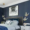 Nordic Butterfly Led Pendant Lamp Bedside Staircase Bedroom Hanging Lamps For Ceiling Art Indoor Lighting Light Fixture 2
