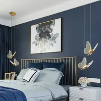 Nordic Butterfly Led Pendant Lamp Bedside Staircase Bedroom Hanging Lamps For Ceiling Art Indoor Lighting Light Fixture 2