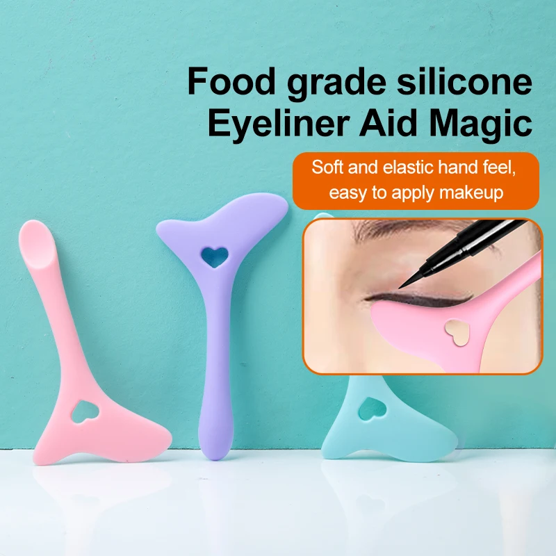 Silicone Eyeliner Eyeshadow Stencil Templates Make Up Tools Eye Makeup Cat Eye Line Guide Cosmetic Tool Women 1PC eyeliner stencil tool,makeup tools,eye makeup tools