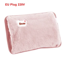 Rechargeable Electric Hand Warmer - Soft, Fast - Heating Winter Relief (EU Plug 220V Pink)