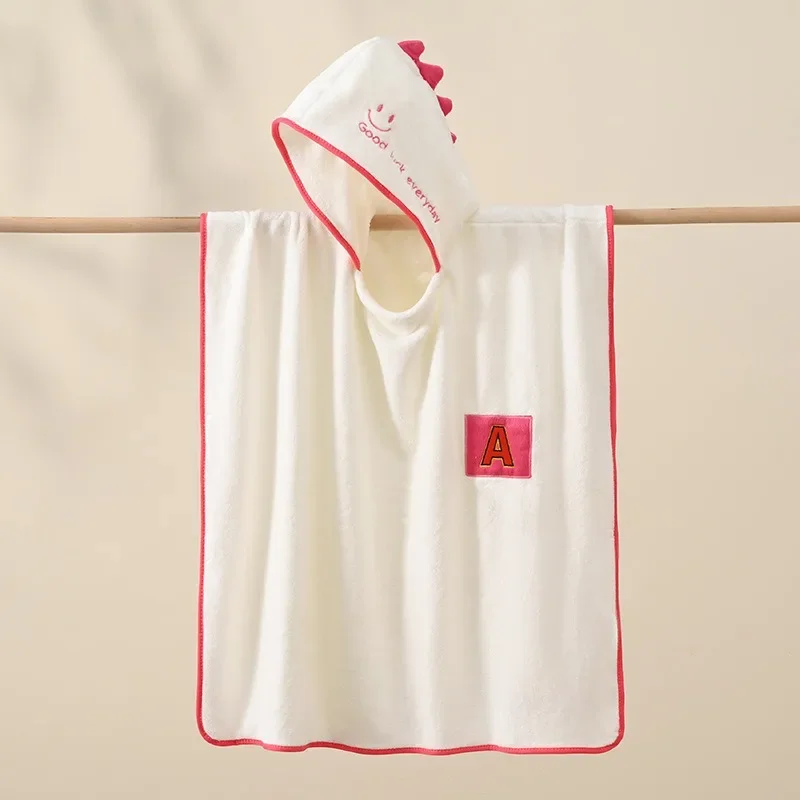 70x140cm Children's Hooded Bathrobe Shower Soft Swimming Beach Towel Coral Fleece Kids Bath Towel for Boys Girls bath towel coral velvet bathrobe