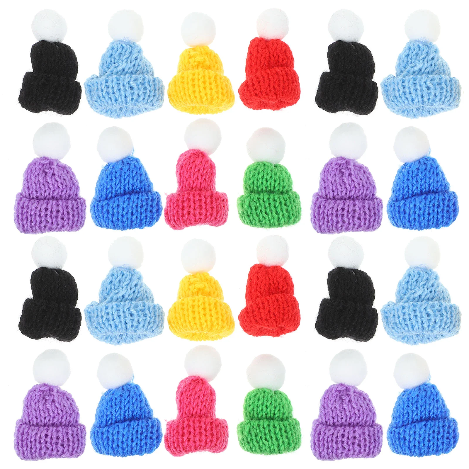 

Christmas Hats Mini Hat Santa Diy Doll Crafts Mini Woollen Hat Knitted Santa Hat Handwork Christmas Party Bottle Caps