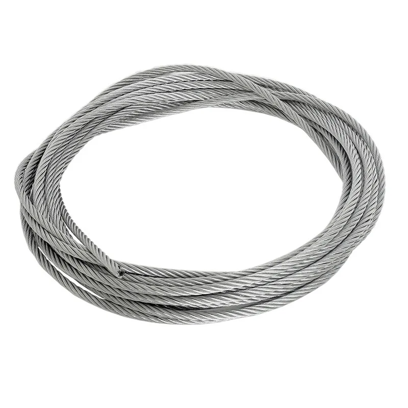 10 m 스테인레스 스틸 와이어 로프 낚시 리프팅 케이블 녹슬지 않는 7*7 빨랫줄/0.8mm/1mm/1.2mm/1.5mm/2mm/2.5mm/3mm