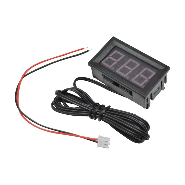 DC4~30V Miniature LED Digital Thermometer for Automotive Temperature Monitor with Temperature Probe, Measuring Range -50-120°C 6