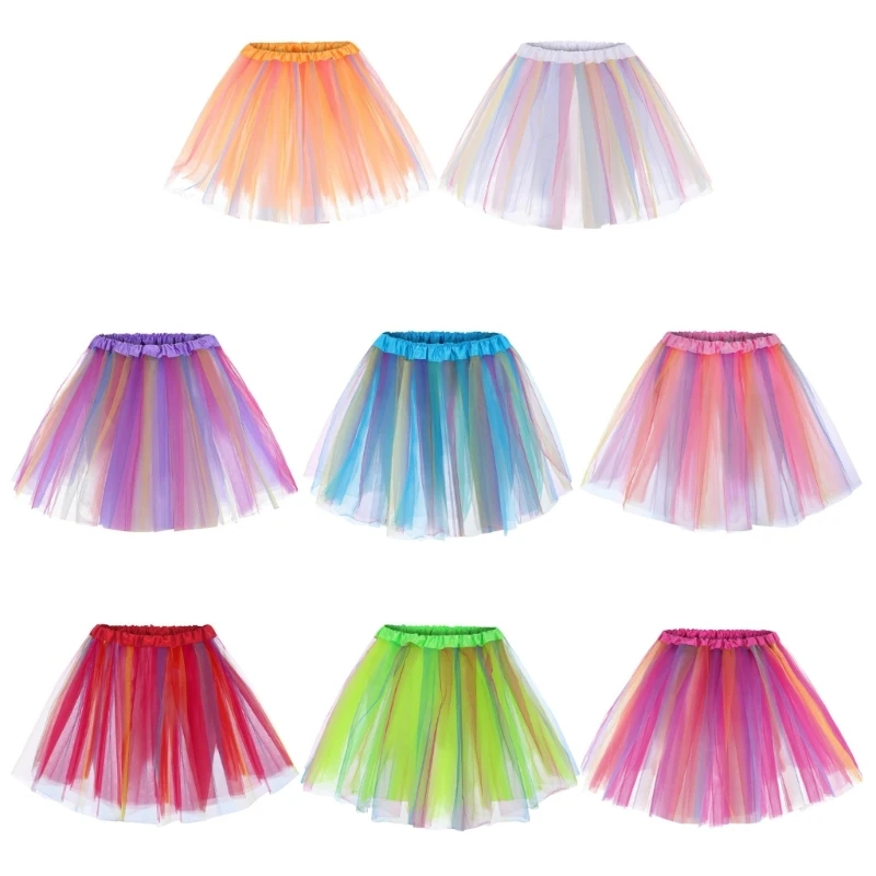 

Layered Tulle Skirt Colorful Skirt Princess Skirt Pleated Midi Skirt 10CF