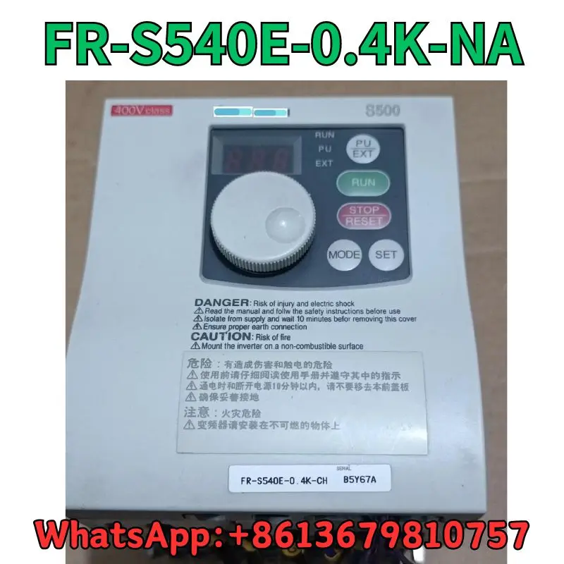 

Used Frequency converter FR-S540E-0.4K-NA test OK Fast Shipping