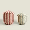 Floor Standing Storage Basket Rattan Woven Desktop Woven Basket Household Toys Snacks Miscellaneous Items Sorting Storage Box 3