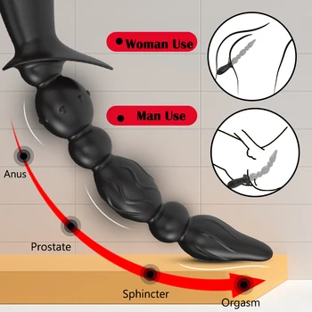 POMELOK 3 motor Anal Vibrator Gay Prostate Massager Anal Beads Butt Plug Vibrator Male Masturbator Sex Toys for Women Men Adults 2