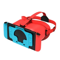 Enhanced VR Glasses for Immersive 3D Gaming & Movies with Adjustable Lenses (Orange - Blue)