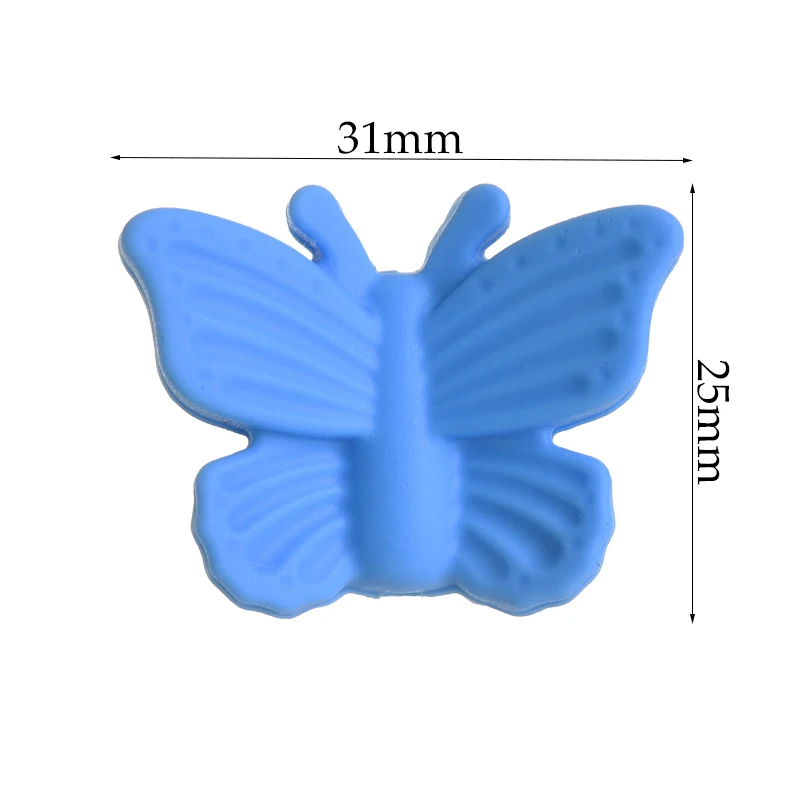 10Pcs 25x31mm Silicone Animals Beads BPA Free Cartoon Teething Beads DIY Baby Pacifier Chain Pendant Necklace Gift Accessories 6